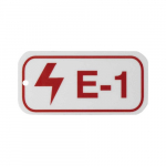 Energy Source Tag for Electrical "E1", Red on White_noscript