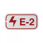 Energy Source Tag for Electrical "E2", Red on White_noscript