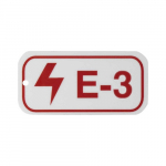 Energy Source Tag for Electrical "E3", Red on White_noscript