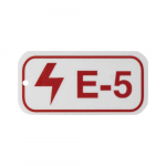 Energy Source Tag for Electrical "E5", Red on White_noscript