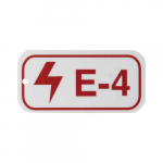 Energy Source Tag for Electrical "E4", Red on White_noscript