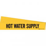 8" Pipe Marker "Hot Water Supply", Polyester