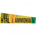8" Pipe Marker "HTRS LIQ Ammonia LOW", Polyester