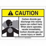 10" x 14" Sign "Caution Carbon Dioxide Gas..."_noscript