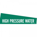 8" Pipe Marker "High Pressure Water", Polyester