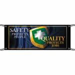 4' x 10' Sign "Safety Protects People Quality..."