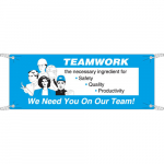 4' x 10' Sign "Teamwork the Necessary..."_noscript