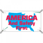 3' x 5' Sign "America And Safety First", Vinyl