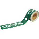 2" x 12" Pipe Marker-To-Go "Steam Return", Plastic_noscript