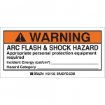 2" x 4" Vinyl Warning Arc Flash & Shock Hazard Label_noscript