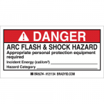 2" x 4" Vinyl Danger Arc Flash & Shock Hazard Label_noscript
