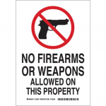 Weapons Allowed On This Property Sign