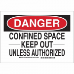 B-401 Danger Confined Space Keep... Sign_noscript