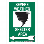 10" x 7" Polyester Severe Weather Sign_noscript