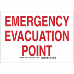 10" x 14" Aluminum Emergency Evacuation Point Sign_noscript