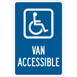 18" x 12" Aluminum Van Accessible Sign_noscript