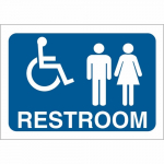 10" x 14" Polystyrene Restroom Sign_noscript
