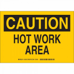 10" x 14" Aluminum Caution Hot Work Area Sign_noscript