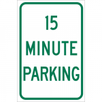 18" x 12" Polyester 15 Minute Parking Sign_noscript