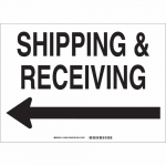 10" x 14" Aluminum Shipping & Receiving Sign_noscript