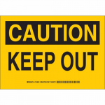 10" x 14" Aluminum Caution Keep Out Sign_noscript