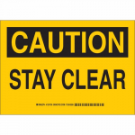 10" x 14" Aluminum Caution Stay Clear Sign_noscript