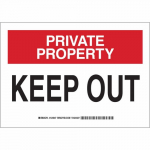 10" x 14" Aluminum Private Property Keep Out Sign_noscript