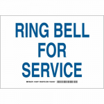 7" x 10" Polystyrene Ring Bell For Service Sign_noscript