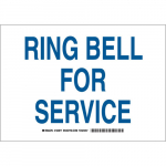 7" x 10" Polyester Ring Bell For Service Sign_noscript