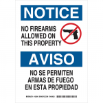 No Firearms Allowed On This Property Sign