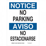 10" x 7" Polyester Bilingual Notice No Parking Sign_noscript
