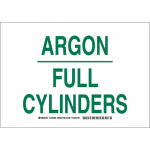 10" x 14" Aluminum Argon Full Cylinders Sign_noscript