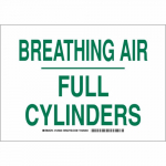 10" x 14" Polystyrene Breathing Air Full Cylinders Sign