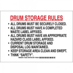 All Drums Must Be Securely Closed Sign