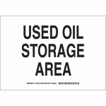 10" x 14" Aluminum Used Oil Storage Area Sign_noscript