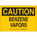 10" x 14" Aluminum Caution Benzene Vapors Sign