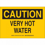 10" x 14" Aluminum Caution Very Hot Water Sign_noscript