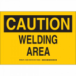 10" x 14" Aluminum Caution Welding Area Sign_noscript