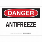 10" x 14" Aluminum Danger Antifreeze Sign_noscript