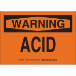 10" x 14" Aluminum Warning Acid Sign_noscript