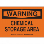 10" x 14" Aluminum Warning Chemical Storage Area Sign_noscript
