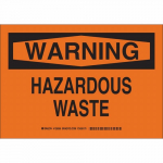 10" x 14" Aluminum Warning Hazardous Waste Sign_noscript