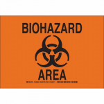 10" x 14" Aluminum Biohazard Area Sign_noscript