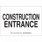 10" x 14" Aluminum Construction Entrance Sign_noscript