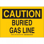 10" x 14" Aluminum Caution Buried Gas Line Sign_noscript