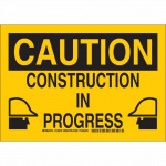 10" x 14" Aluminum Caution Construction In Progress Sign_noscript