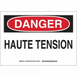 10" x 14" Aluminum Danger Haute Tension Sign_noscript