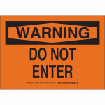 10" x 14" Aluminum Warning Do Not Enter Sign_noscript