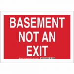 10" x 14" Aluminum Basement Not An Exit Sign_noscript