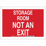 10" x 14" Aluminum Storage Room Not An Exit Sign_noscript
